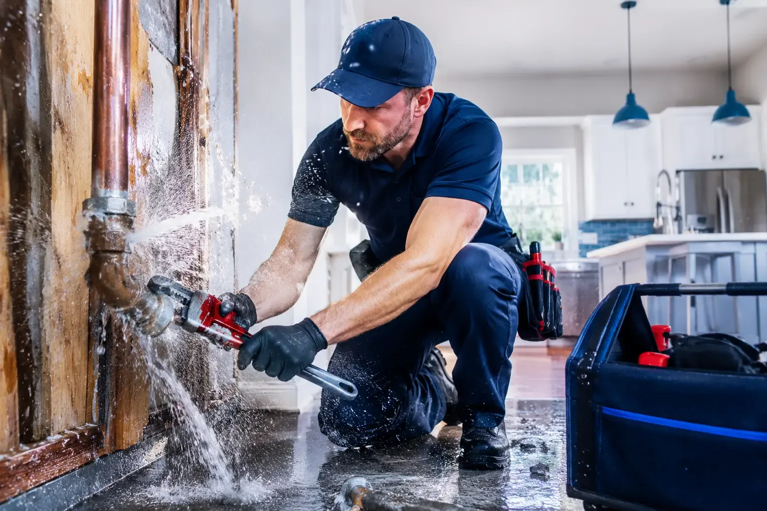 Emergency pipe repair in North Dakota